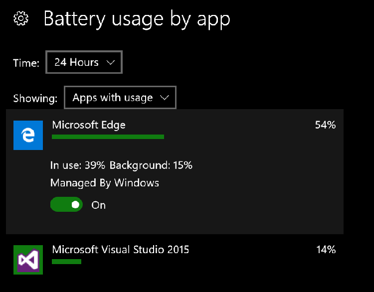 battery usage